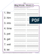 Spelling Word List A 17