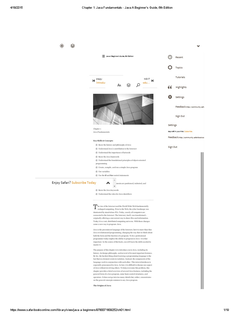 Chapter 1_ Java Fundamentals - Java A Beginner's Guide, 6th Edition.pdf | Java Virtual Machine ...
