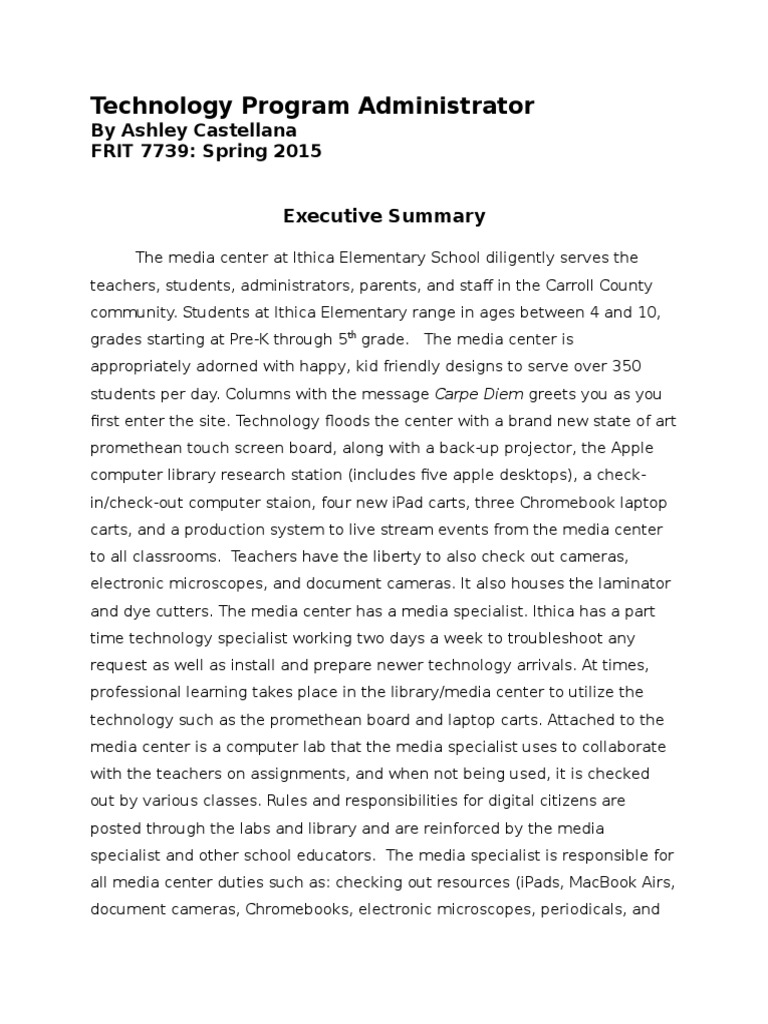 Ithica Elementary Media Center Overview | PDF | Classroom | Computing