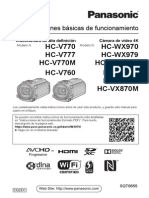 Manual Panasonic HC-WX970 Videocámara