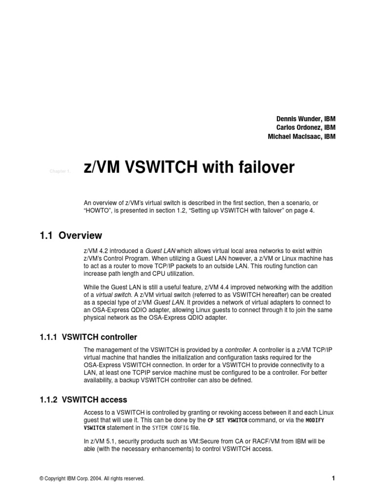 V Switch PDF Virtual Machine Local Area Network