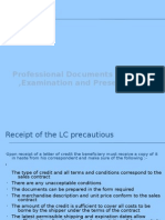 LC Related Export Documents Preparation and Presentation