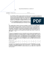 Examen Parcial de Estadística II Grupo 19