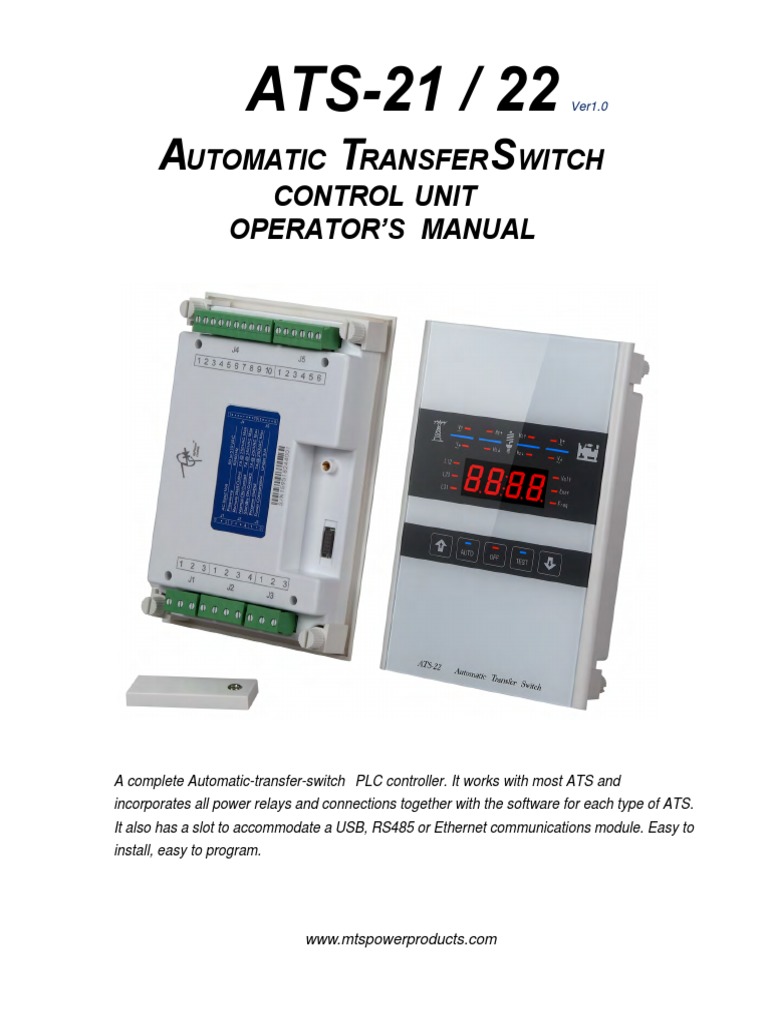ATS 22 Manual | Download Free PDF | Electrical Grid | Switch