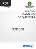 Prova Filosofia Concurso CP2 2015