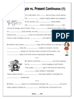10758 Nofrills Worksheet for All Ages Present Simple vs Present Continuous 1