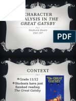 Character Analysis in The Great Gatsby 297