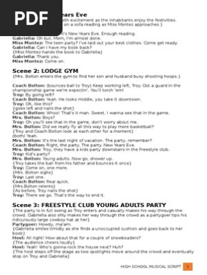 High School Musical Script