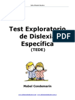 Test de Dislexia TEDE: Guía completa con normas e instrucciones