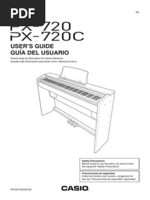 Manual Privia PX 720 | PDF | Piano | Headphones