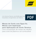 Mesas de Corte - Água Vs Aspiração