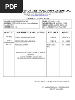 Commercial Invoice