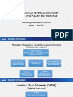 Struktur Organisasi Pusat Data Dan Informasi, Arsip Nasional Republik Indonesia (ANRI) 2015