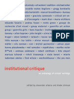 Alberro, Alexander; Stimson, Blake (Eds.) - Institutional Critique. an Anthology of Artists Writings