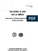 Plan Decenal de Salud para Las Américas