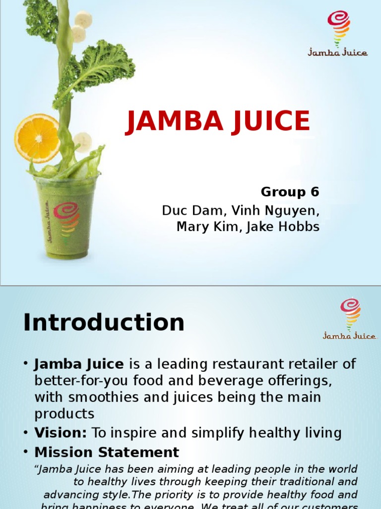 Jamba Juice Company Analysis PDF Starbucks Strategic Management