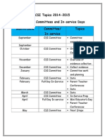 Csi Meetings and Topics Sy 2014-2015