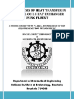 CFD Analysis of Heat Transfer in A Helical Coil Heat Exchanger Using Fluent