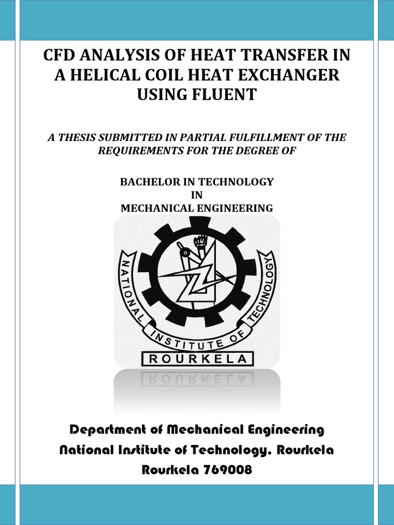 CFD Heat Transfer in Helical Coil Exchanger | PDF