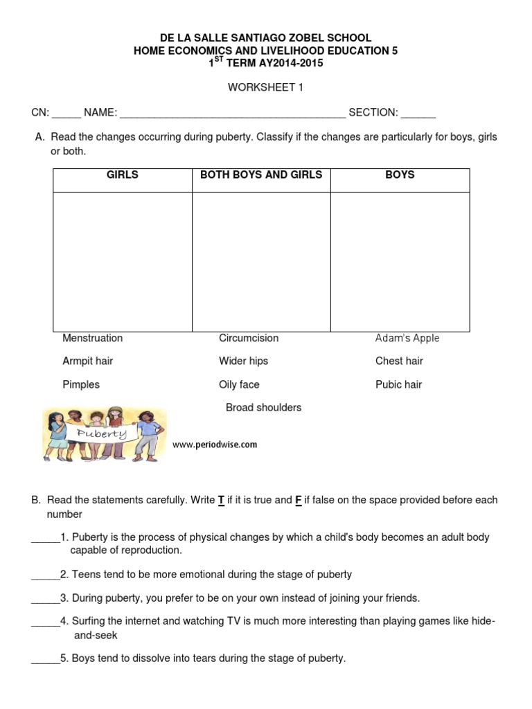 Hele t1 ws1 puberty | pdf