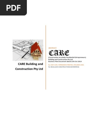 Care Build Construct Pty Ltd Business Plan