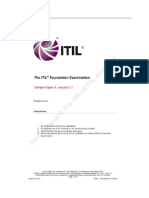 ITIL Foundation Examination SampleA v5.1 DHU 20120731