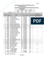 ESE-2012 (Reserve List) (List 1 - 11)