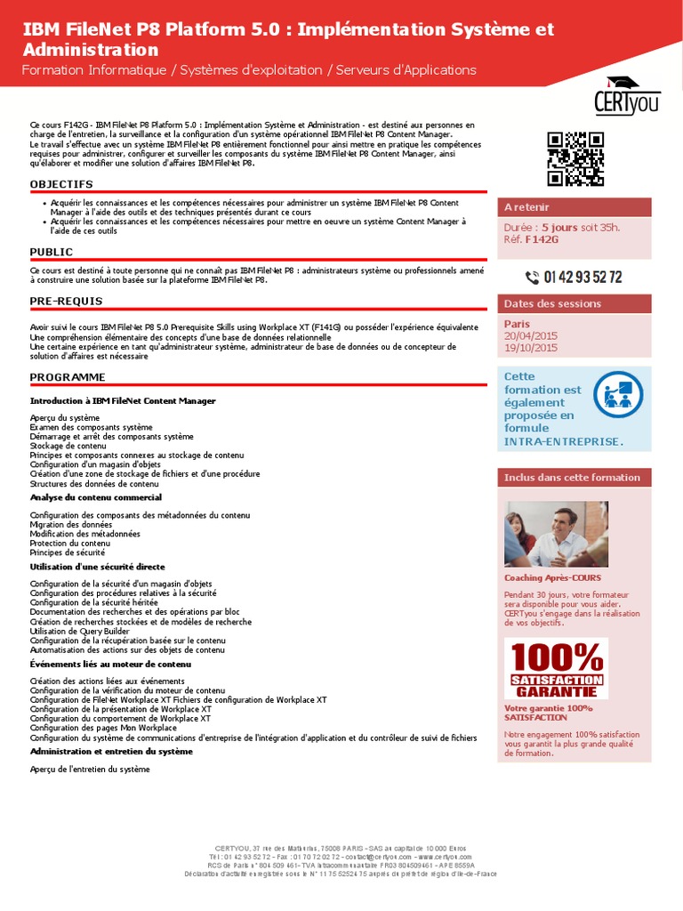 Formation IBM FileNet P8 : Administration | PDF | IBM | Bases de données