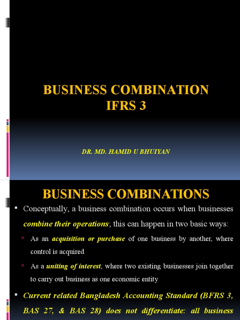 Understanding Business Combinations in IFRS 3 | PDF | Goodwill ...