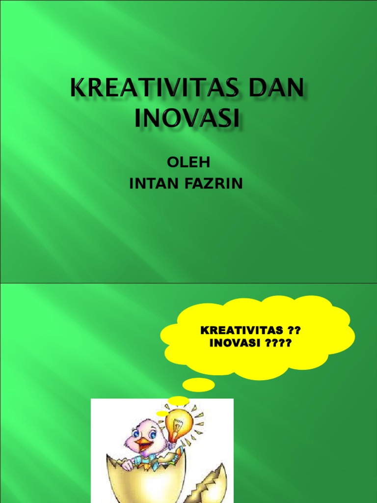Kreativitas Dan Inovasi | PDF