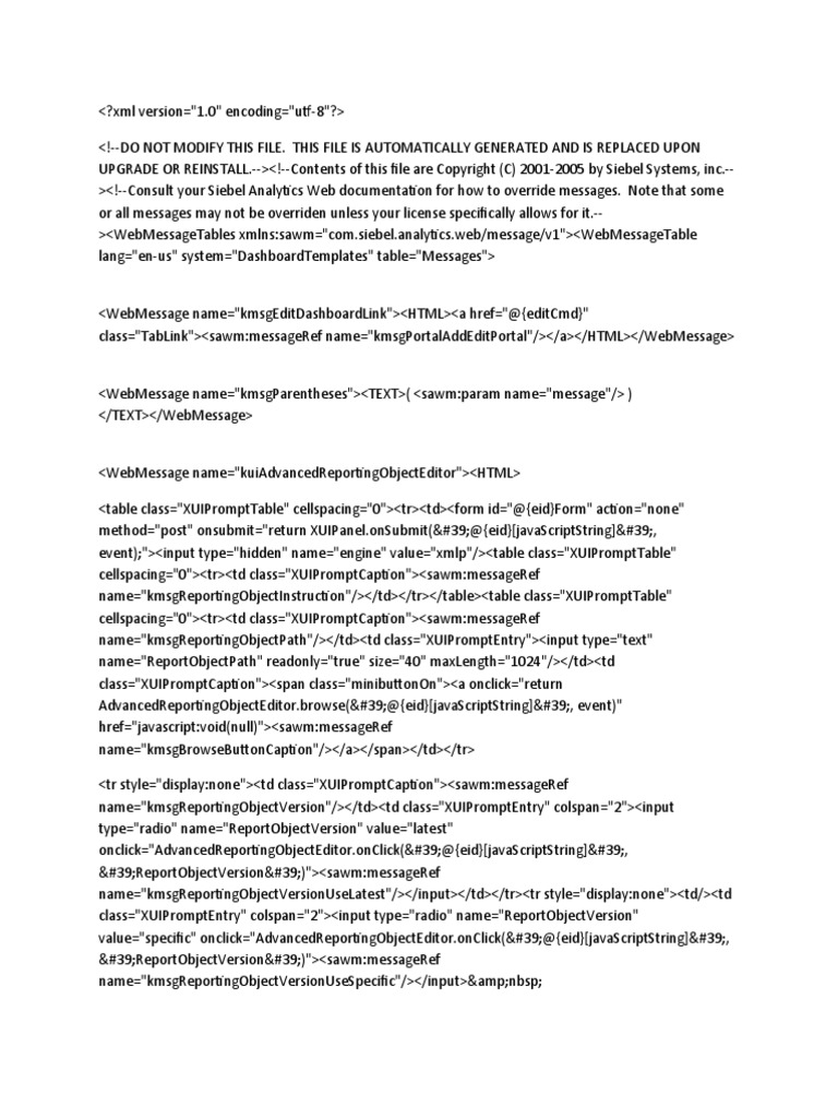 Dashboard Templates XML Version | PDF | Xml | Web Development