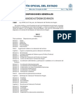 Ley 4-2009 Ordenacion Aragon