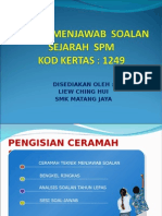 Teknik Menjawab SPM - Sejarah 2