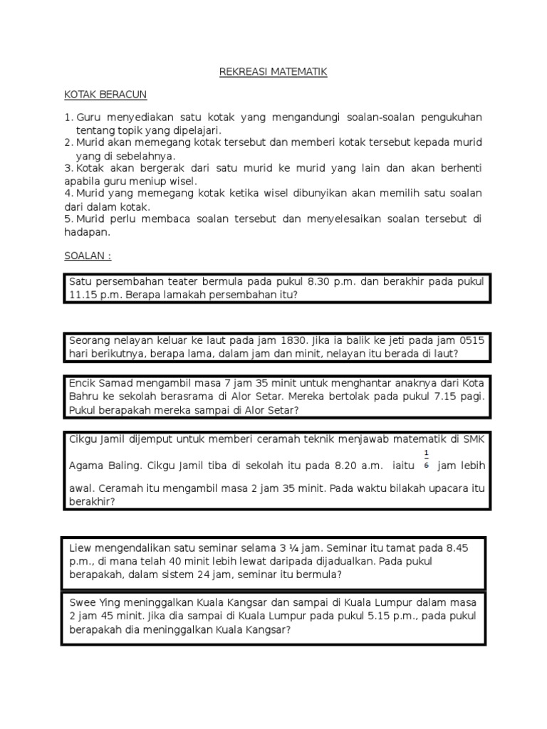 Soalan Kotak Beracun Kumpulan E Pdf