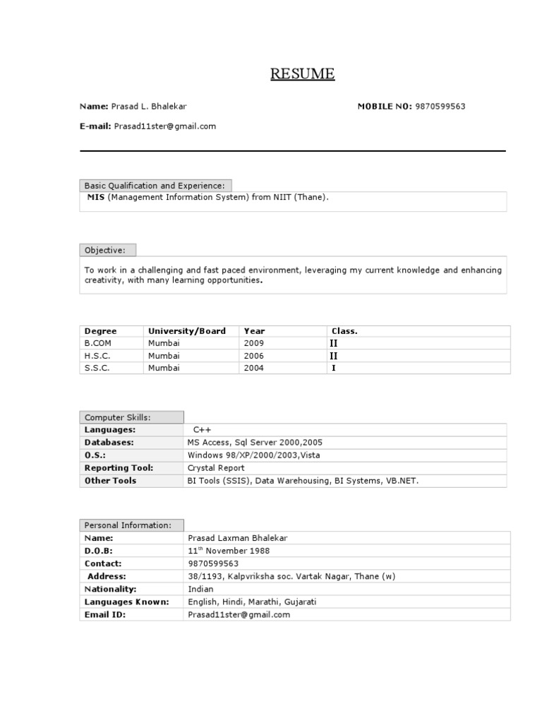 Resume ii ii pdf