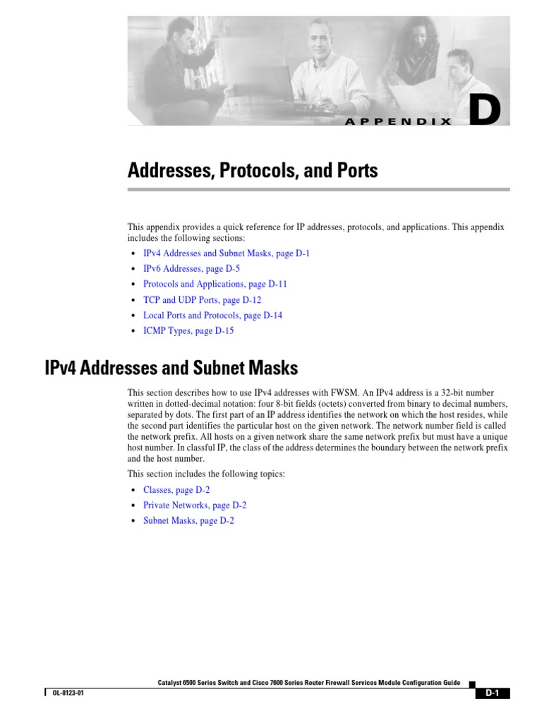Addresses, Protocols, and Ports | PDF | I Pv6 | Ip Address