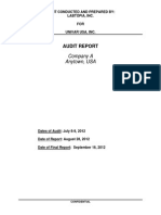 Sample Audit Report 2012