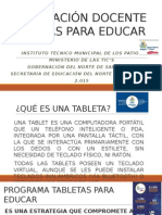 Capacitación docente con tabletas