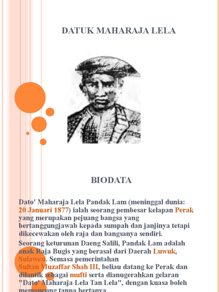 dato maharaja lela pandak lam