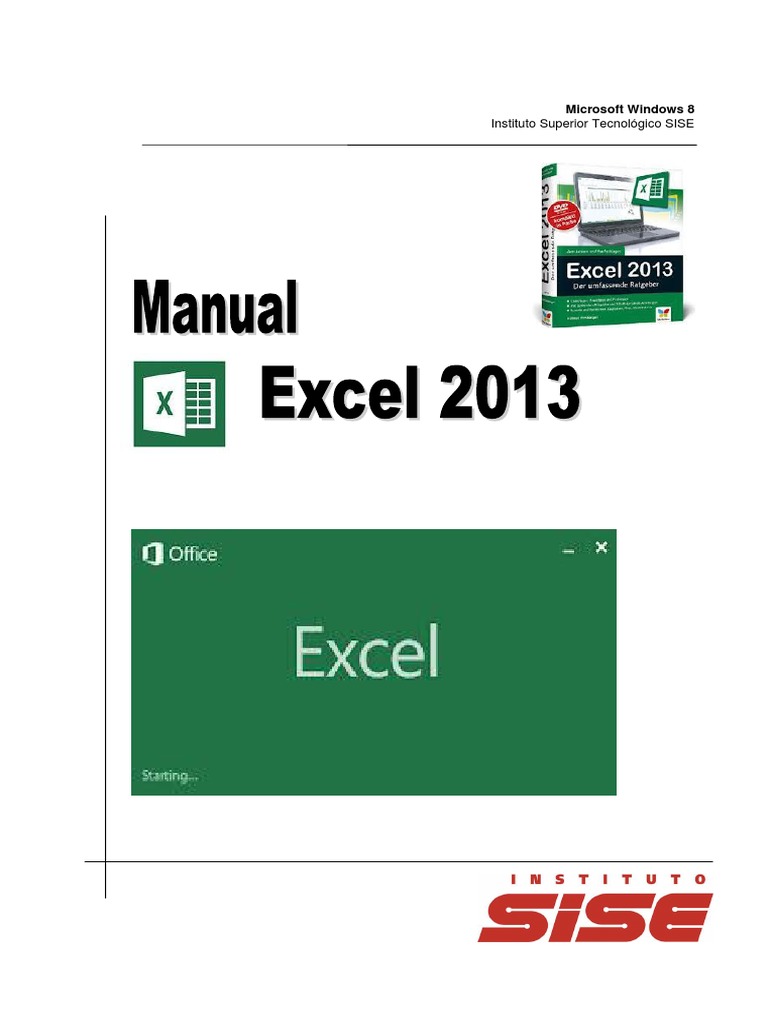 Manual de Excel 2013 v.03.13 | PDF | Microsoft Excel | Hoja de cálculo