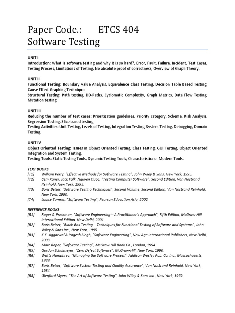 Boris beizer software testing techniques 2nd edition dreamtech press 2003