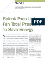 select fans using fan total pressure to save energy