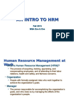 Basic Intro to HRM