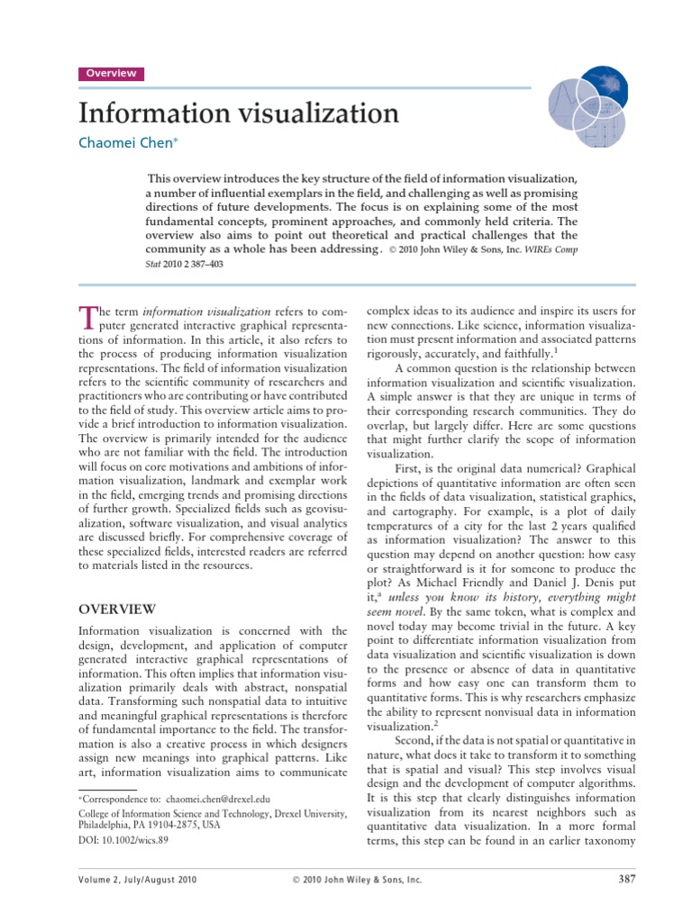 Overview of Information Visualization | PDF | Information | Insight