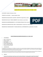 PLAN DE TRABAJO DEL MUNICIPIO ESCOLAR DE LA I.E.N° 2024 - 2015