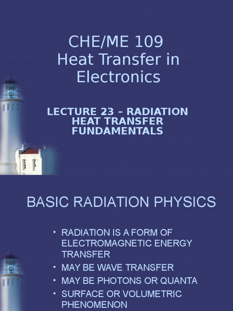 Radiation Heat Transfer Fundamentals | PDF | Teaching Methods & Materials