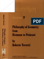 TORRETTI, Roberto (1978) - Philosophy of Geometry From Riemann To Poincare