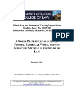 Ulen, Thomas (2002) a Nobel Prize in Legal Science - Theory, Empirical Work, And the Scientific Method in the Study of Law