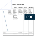 HORARIOS HIDROTERAPIA