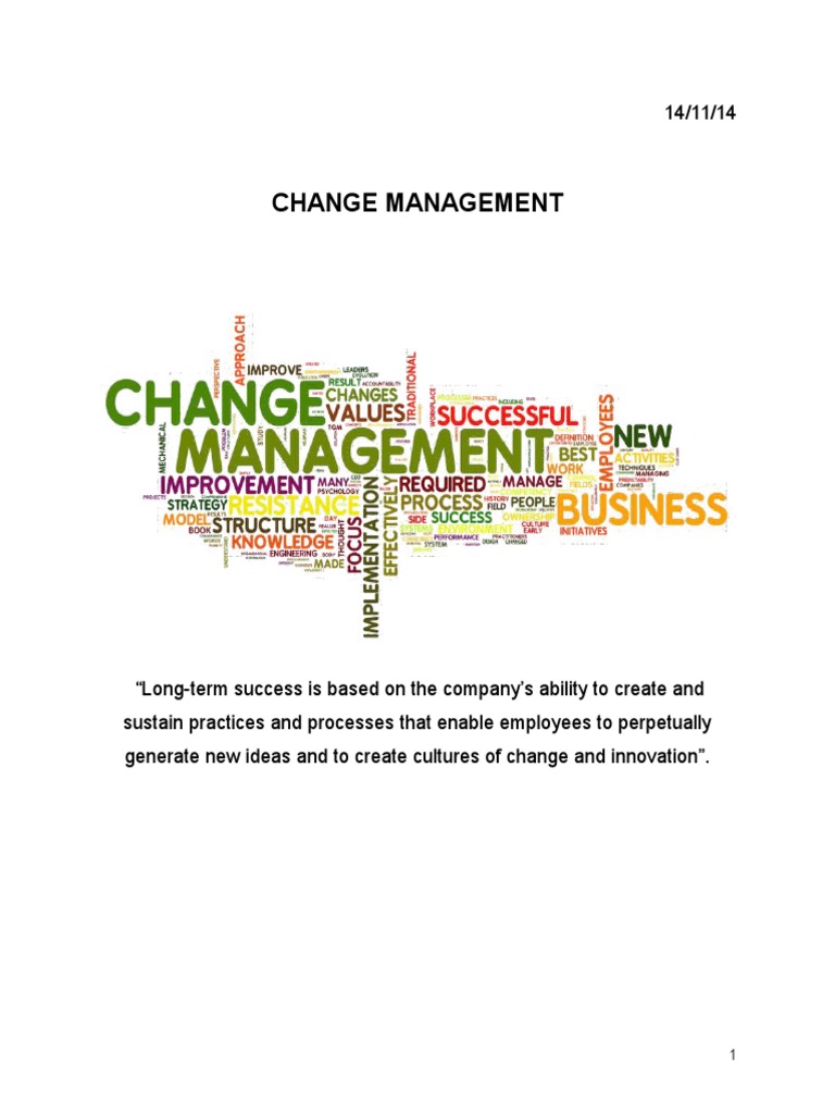 Change Management for Organizational Success | PDF | Innovation ...